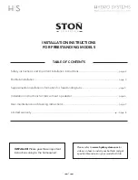 Preview for 1 page of Hydro systems Ston Series Installation Instructions Manual