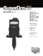 Hydro systems SuperDos 30 0.3% Operating Manual preview