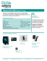 Предварительный просмотр 1 страницы Hydro systems Taurus CP-300 Manual