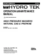 Hydro Tek HN SERIES Operation & Maintenance Manual preview