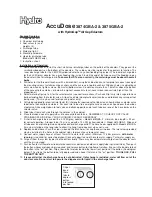 Hydro AccuDose 3874GBA-2 Quick User Manual preview