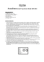 Preview for 1 page of Hydro AccuDose 3876GB-2 Quick User Manual