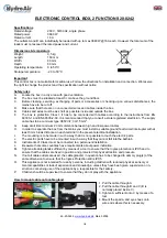 Preview for 1 page of HydroAir 20-0242 Quick Start Manual