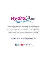 Preview for 24 page of HydroBikes EXPLORER I Assembly, Operation And Safety Instructions