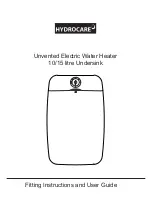 HydroCare 10 litre Fitting Instructions And User Manual preview