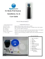 HydroCare O2 Hydro Well System Installation, Use & Care Manual preview