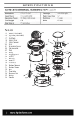 Preview for 2 page of Hydrofarm ACTIVE AIR AAHC75P Instruction Manual