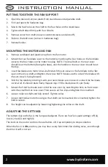 Preview for 2 page of Hydrofarm Active Air ACFP18 Instruction Manual