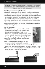 Preview for 4 page of Hydrofarm Phantom PHE1THD Instruction Manual