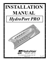 Preview for 1 page of HydroHoist HydroPort PRO Installation Manual