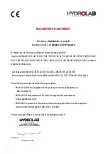 Предварительный просмотр 72 страницы HYDROLAB HLP 10 User Manual