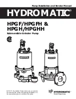 Preview for 1 page of Hydromatic HPGF Installation And Service Manual