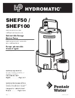 Hydromatic SHEF100 Installation And Operator'S Manual preview