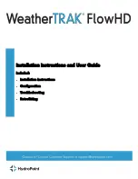 Preview for 1 page of HydroPoint WeathrerTRAK FlowHD Installation Instructions & User Manual