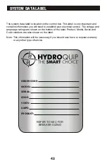 Предварительный просмотр 47 страницы HydroQuip 8800 BP Series Installation & Operation Manual