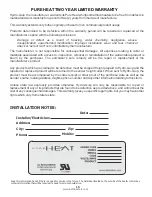 Preview for 16 page of HydroQuip Pure Heat PH101-10UP Installation Instructions Manual