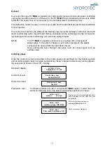 Preview for 2 page of Hydrotec HY-MAG Competition Operating Instructions Manual