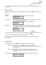 Preview for 5 page of Hydrotec HY-MAG Competition Operating Instructions Manual