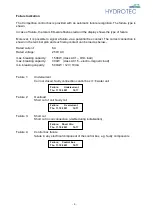 Preview for 9 page of Hydrotec HY-MAG Competition Operating Instructions Manual