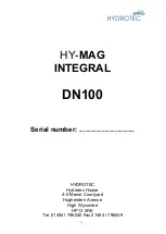 Preview for 1 page of Hydrotec HY-MAG DN100 Operating Instructions Manual