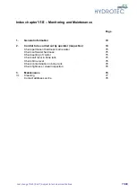 Preview for 73 page of Hydrotec HYDROION VAD 125-CS 1 Operating And Maintenance Manual