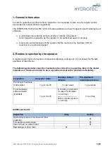 Preview for 74 page of Hydrotec HYDROION VAD 125-CS 1 Operating And Maintenance Manual