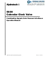 Предварительный просмотр 1 страницы Hydrotech 5600 Calendar Clock Valve Operation Manual