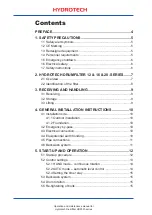 Preview for 2 page of Hydrotech HDF501 Series Operation And Maintenance