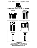 Preview for 1 page of Hydrotech UV A/O-1 Installation Manual & Owner'S Manual