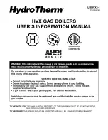 HydroTherm 22-UMHVX3 User'S Information Manual preview