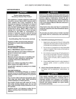 Preview for 5 page of HydroTherm 22-UMHVX3 User'S Information Manual