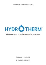 HydroTherm DYNAMIC-SS/X8/C Solution Manual preview