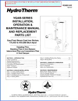 HydroTherm VGA-175B Installation, Operation And Maintenance Manual preview