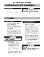 Preview for 7 page of HydroTherm VGX 288 Installation And Operation Instructions Manual