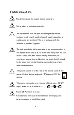 Preview for 8 page of Hygiena IB003 Operation Manual