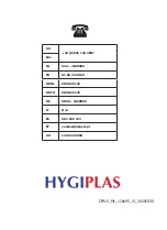 Preview for 20 page of HYGIPLAS CF915 Instruction Manual