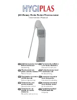 Предварительный просмотр 1 страницы HYGIPLAS J242 Instruction Manual