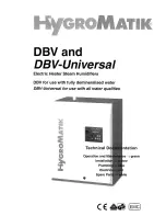 Preview for 1 page of HygroMatik DBV-U126P Operation And Maintenance Instructions