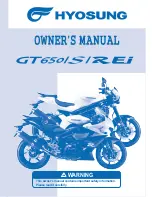 HYOSUNG GT650 - PARTS CATALOGUE Owner'S Manual preview