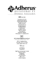 HyperBranch Adherus AutoSpray ET Dural Sealant Instructions For Use Manual preview