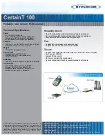 Preview for 2 page of Hypercom CertainT 100 Technical Specifications