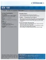 Preview for 2 page of Hypercom IEN 100 Technical Specifications