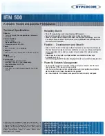 Preview for 2 page of Hypercom IEN 500 Technical Specifications