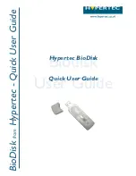 Hypertec BioDisk Quick User Manual preview