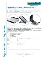 Предварительный просмотр 1 страницы Hypertec Notebook Stand Flextop vsn2 Specifications