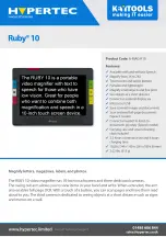 Предварительный просмотр 1 страницы Hypertec Ruby 10 Safety And Care Manual