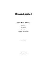 Предварительный просмотр 3 страницы Hypertherm Abrasive Regulator II Instruction Manual