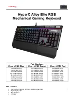 Предварительный просмотр 2 страницы HyperX Alloy Elite RGB User Manual