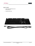 Preview for 3 page of HyperX Alloy FPS RGB User Manual