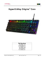 HyperX Alloy Origins Core User Manual preview